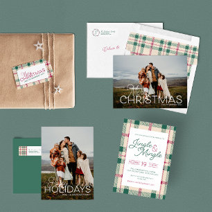Invitation Jingle & Mingle Plaid Holiday Party