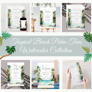 Invitation Tout En Un Mariage de plage de destination tropicale