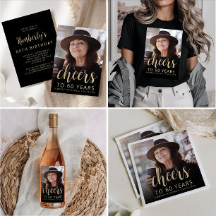 T-shirt En Tri-matière Photo personnalisée Fête du 60e anniversaire