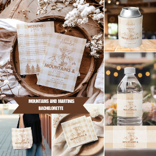 Serviette En Papier Montagnes Brown et Martinis Bachelorette