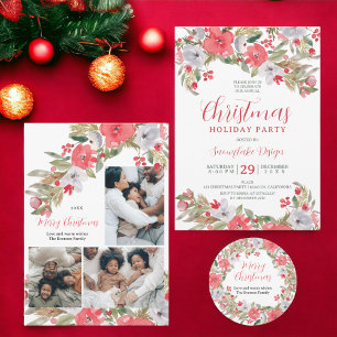 Sticker Rond Courbe rouge rouge rouge rustique orné de fleurs j