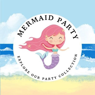 Mermaid Pink Purple Invitation de fête d'anniversa
