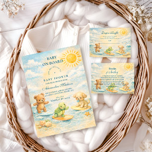 Serviette En Papier Fête de Bébé Surf's Up