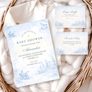 Carte D'accompagnement Tirage au sort de couches pour baby shower Toile B