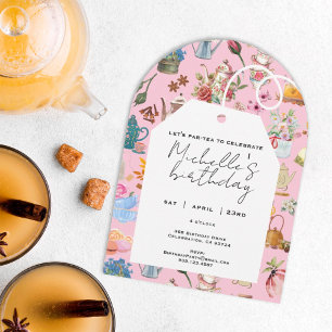 Invitation En Aluminium Par Tea N'Importe Quel Âge Anniversaire Printemps 