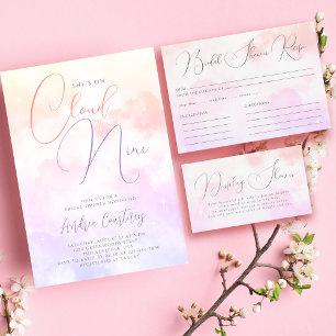 Étiquettes-cadeau Cloud 9 Dreamy Pastel Fête des mariées rose Merci