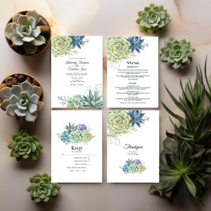Carte De Remerciements Mariage Succulent Cactus du désert