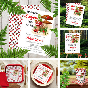 Serviette En Papier Une Mignonne Petite Ladybug Est En Chemin De Baby 