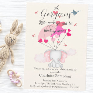 Carte D'accompagnement Merci Baby shower bébé Nelly