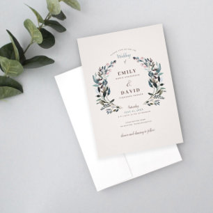 Invitation Crest jardin   Eggshell   MARIAGE CARRÉ
