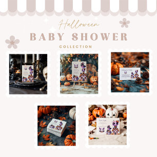 Invitation Baby shower Pastel Halloween Little Boo