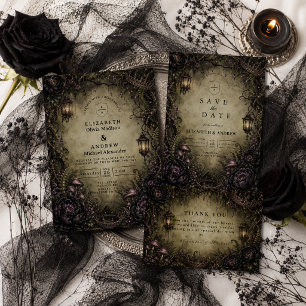 Save The Date Mariage gothique de fée de la forêt mystique