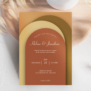Invitation Terracotta Modern QR Code Mariage photo