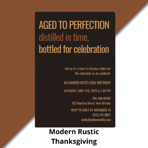 Invitation Vieilli à la perfection   Anniversaire Whisky