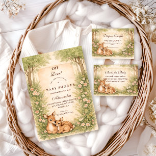 Invitation Baby Shower Cerf de la Forêt