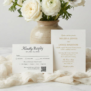 Carte D'accompagnement Simple Wedding RSVP