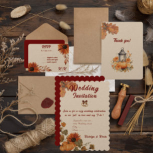 Carte Rustique&Cosy Mariage d'automne