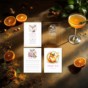 Carte De Remerciements Baby shower de canard Glam Baby