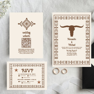Invitation Tout En Un Pays du Sud-Ouest Ranch Mariage de l'Ouest