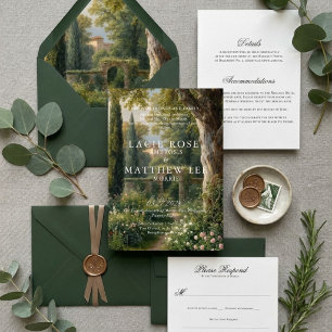 Autocollant de mariage paysage vintage lunatique