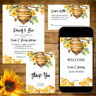 Ballotins Maman d'abeilles de printemps baby shower modèle