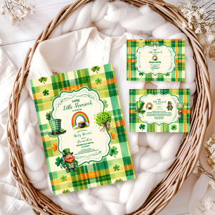 Invitation Rainbow Lucky Little Baby shower Shamrock