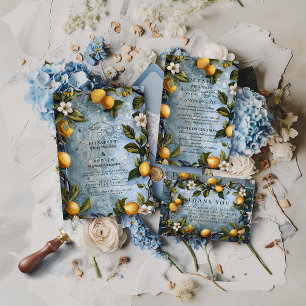 Cartons Réponse Mariage Botanique de Citron Frais