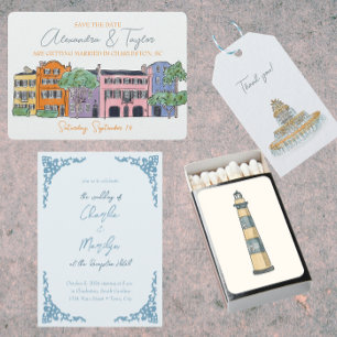 Charleston Caroline du Sud Invitations de mariage