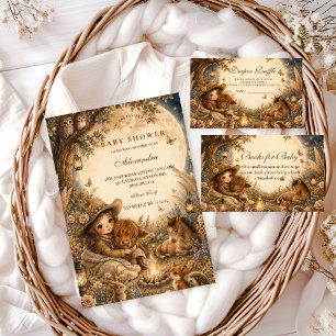 Invitation Fille Fantaisiste Occidental Baby Shower Bohème