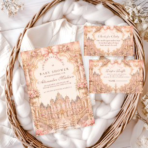 Carte D'accompagnement Tirage au sort de la couche de luxe Rococo Princes