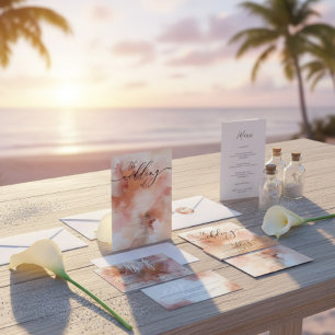 Prospectus 11,4 Cm X 14,2 Cm Aquarelle rose Gold Earthtone