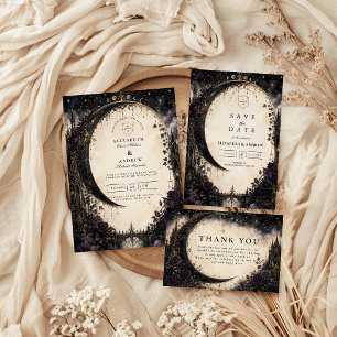 Carte De Remerciements Mariage céleste gothique