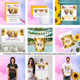 T-shirt Révéler le genre He She Big Brother to Bee Boys Wh