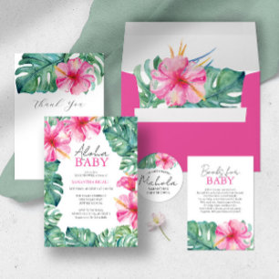 Carte D'accompagnement Livres Baby showers Hawaïens Pour Bébé
