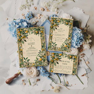 Invitation Mariage Fleurie de Citron