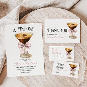 Carte De Remerciements Baby shower Espresso Martini Coffe Rose