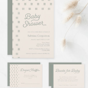 Invitation Brunch pour bébé   Boho minimaliste