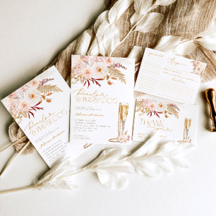 Carte de remerciements de Fête des mariées Pearl &