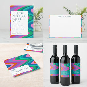 Budget Super courbes colorées Lignes de mariage In