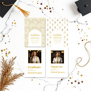 Invitations En Acrylique Gold Pineapple Transparent Graduation Party