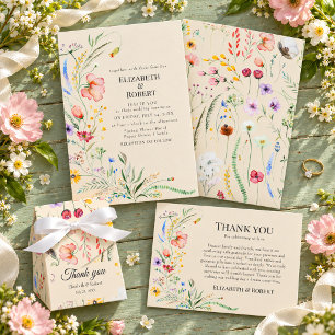 Serviette En Papier Serviettes de mariage Taupe Wildflower Meadow