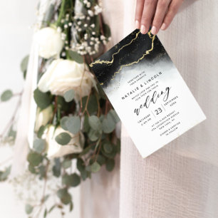 Invitation Mist Ethereal Ombre Purple Silver Mariage moderne