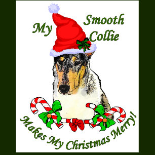 Cartes Pour Fêtes Annuelles Smooth Collie Cadeaux de Noël