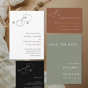Save The Date Sage Green Simple Minimaliste Photo Mariage