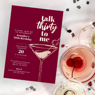 Invitation En Aluminium Parlez Trente Pour Moi Anniversaire Cocktail Party