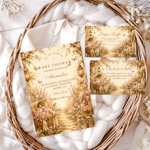 Carte D'accompagnement Tirage au sort de couches fantaisistes rose bohème