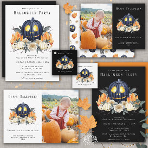 Cartes Pour Fêtes Annuelles Joyeux Halloween Citrouilles Squelettiques Cristau