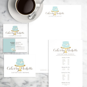 Prospectus 14 Cm X 21,6 Cm Elégant gâteau bleu avec décoration de gâteau aux 