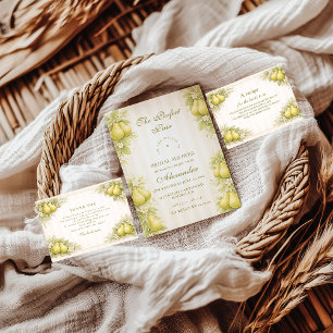 Mariage Parfait Poire Rose – Invitation de Fête de