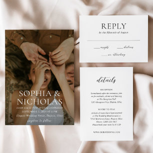 Invitation Sophia Photo Mariage moderne